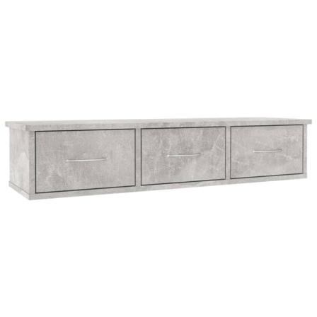 Vidaxl Väggmonterade Lådor Betonggrå 88x26x18,5 Cm Spånskiva Grå