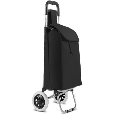 Svart Shoppingvagn Hopfällbar Shoppingvagn Shoppingvagn Upp Till 35kg