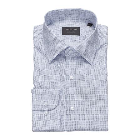 Borgio, Koszula calimera 00229 długi rękaw slim fit Biały, Mężczyzna, Rozmiar: L