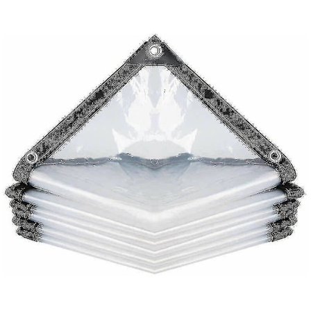 Transparent Vandtæt Presenning Med Øjer, PE Multifunktionel Vandtæt Rivfast Ultralet Presenning Presenning(størrelse:2*3m)-e (FMY)