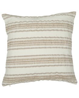 Putetrekk Atle stripete jutemiks 1-pk Off-white