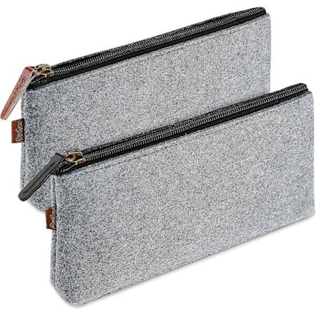 Blyantspung Penneetui, Filt Skoleartikler Opbevaringspung Lynlås Taske Til Penne, Blyanter, Markeringspenne, Gelpen, Markører