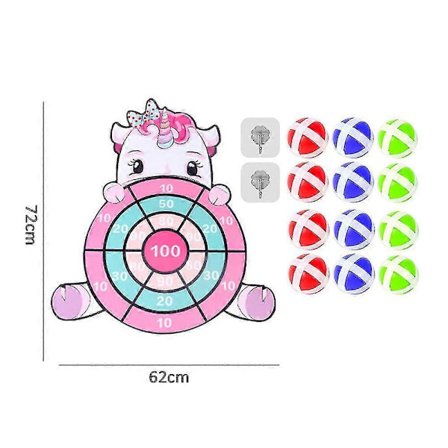 Tegneserie Dinosaur/Enhjørning Dartskive Mål Magisk Klæbrig Bold Interaktionsspil Legetøj Gaver Enhjørning