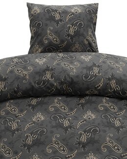 Sengetøysett Tilly trykt Paisley mønster 2-deler Svart