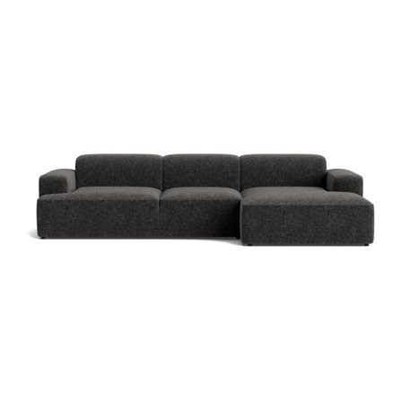 Madrid XL chaiselong sofa, højrevendt - Genesis Antracit - 317x101x75cm - Bred chaiselong, dybt sæde - Perfekt flyder sofa
