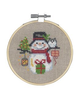 Stickpackung Bild Schneemann