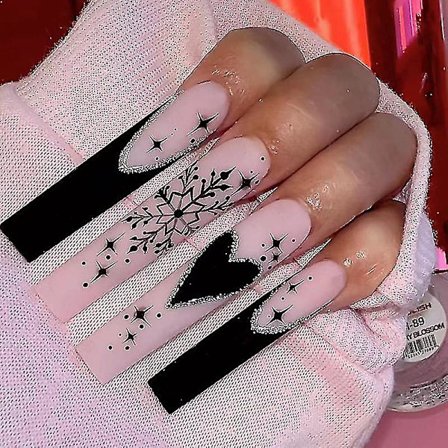 24 kpl Tekokynnet Painettavat Kynnet Tarrat Tekokynsien Tipit Liimalla Täysi Peitto Irrotettavat Valmiit Sormenkynnet