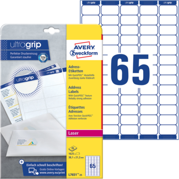 Adresseetiketter Mini 38,1x21,