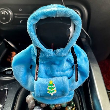 Joulu Gear Shift Knob Hoodie Nuppi Huppari Huppari SININEN 1 1