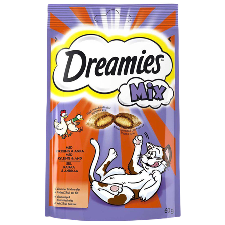 Dreamies - Cat Treats Mix kylling og and 60g - Katt - Kattegodteri & kattegress - Belønningsgodbiter katt - ZOO.no