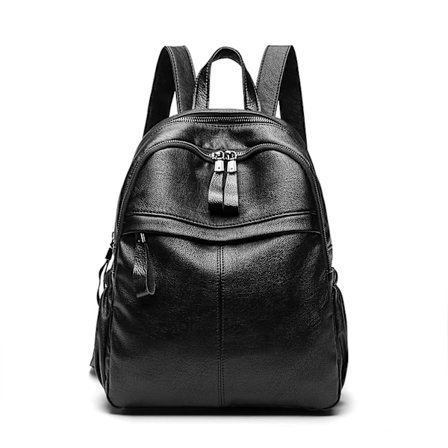 Vanntett ryggsekk i skinn for kvinner, moteriktig fritidsryggsekk for skolebruk, okseskinn