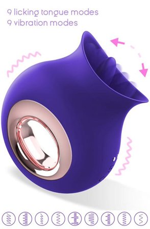 Action No. 25 Licking Tongue & Vibrator Clitoris Massager - Woome.pl