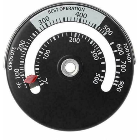 Magnetisk spis termometer brandrör termometer för rund trä skorsten rör ugn temperaturmätare (1)