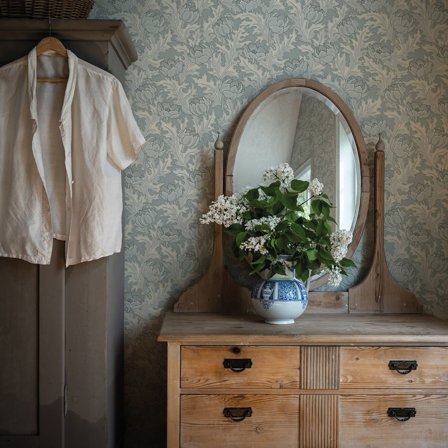 Duro Sigrid 519-02 Tapet Gammelsvenska Klassiker 1850-1950 Blå, Färg & tapeter