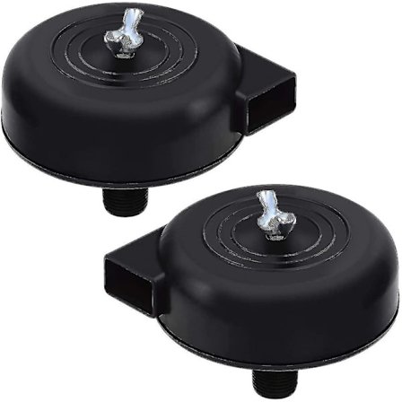 2 st kompressorfilter, 16 mm 3/8pt hangänga tyst kompressor för luftkompressor (svart) Kic