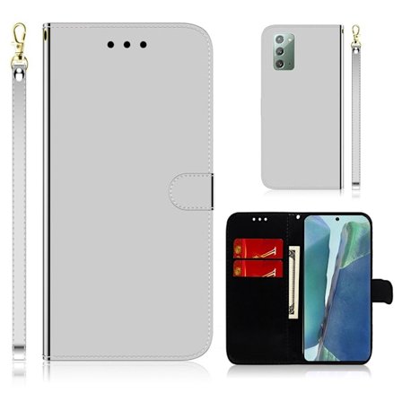 Mirror Samsung Galaxy Note 20 fodral - Silver/Grå