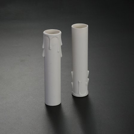 Plastik Lysekrone Lys, 100 Stykker Lysekrone Dråbe Lys, Lysekrone Lys Rør, Dråbe Lys Rør, Lysekrone Lys Ærmer, Lysekrone Lys Dækker, Hvid (25X100mm)