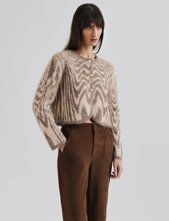 Malina Aislinn Alpaca Blend Cardigan - Beige - M