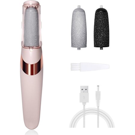 Elektrisk fotfil, elektriske callusfjernere for føtter, oppladbare elektriske fot callusfjerner pedikyrsett - rosa