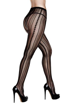 Symmetrical Jacquard Pantyhose Queensize - Vuxen.dk - BH, catsuit, bodys, nattøj, net dress, trusser, ofteholdere & vibrerende trusser.