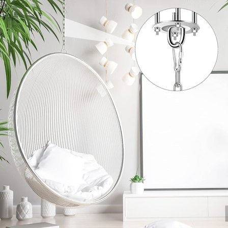 *Hengekrok til tak Hengende stol i rustfritt stål Takfeste*