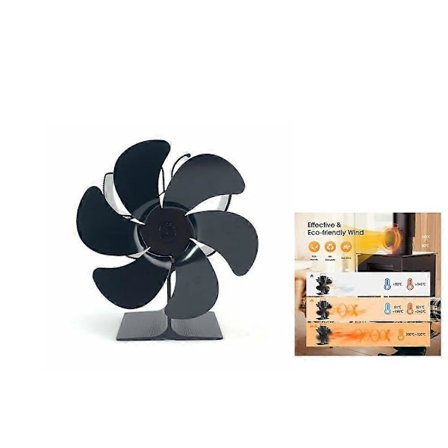 Kaminfläkt Ny fjärilsmodell Termisk fläkt Miljövänlig vedeldad kamin Vedspis Varm fläkt