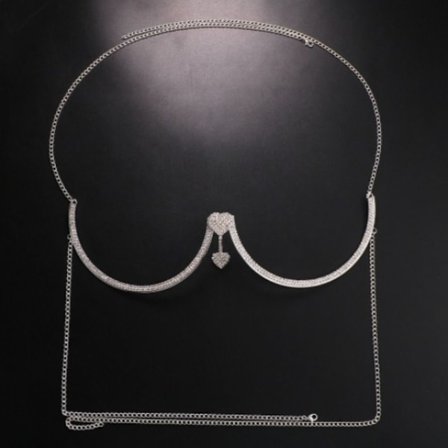 Bra Body Chain strassikivi Body Chain SILVER