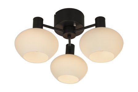 Aneta Lighting BELL plafond 3-lys, svart/hvit, 3xE14