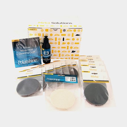 Kit de pulido de vidrio Mirka, para pulidoras de Ø125 mm