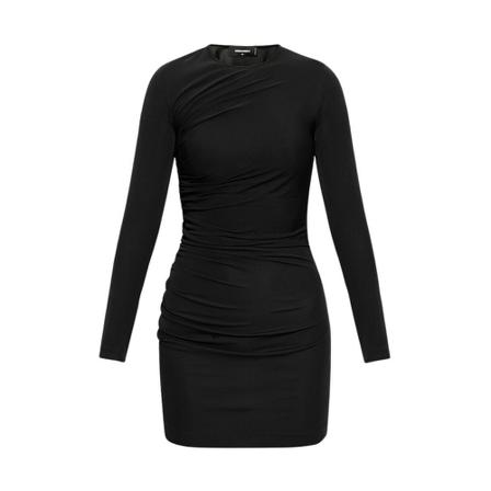 Dsquared2, Long-sleeved dress Zwart, Dames, Maat:L