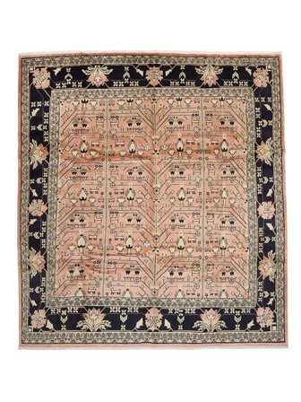 Heriz Vloerkleed 306X330 Vierkant Bruin/Zwart Groot Wol, Perzië