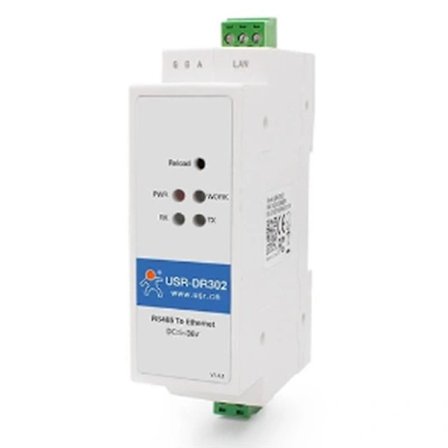 -DR302 DIN-skena seriell RS485 till Ethernet TCP IP Servermodul Ethernet-omvandlare Modbus RTU till Modbus TCP-enhet