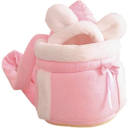 Kissanpeti-matkareppu pienille lemmikeille - Pinkki, Koko M 25x25x21 cm - Sivutaskut ja leveät olkahihnat - Täydellinen matkoille ja sisäkäyttöön