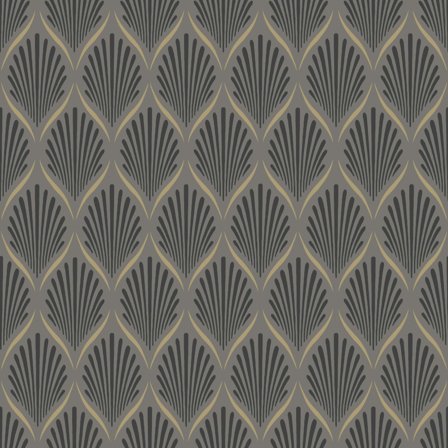 Duro Tapetprov, Lilly 681-04P Blommor & Blad, Grå, L, , Färg & tapeter