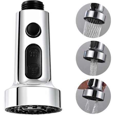 Modes Kjøkkenvask Sprøytehode Erstatning Sprøytehode for Kjøkkenbatteri, Kjøkkenkran Hode Sprøytehode Erstatning, Utrekkbar Kjøkkenvask Batterisprøyte