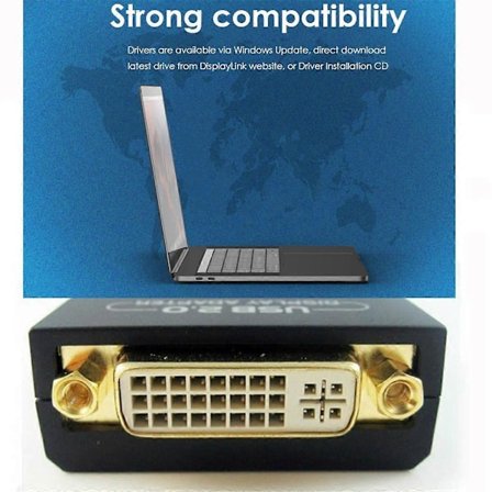 Ekstern Grafisk Video Adapter USB 2.0 til DVI/VGA/-Kompatibel Multiple Skærme Display Udvid/Spejl til Windows