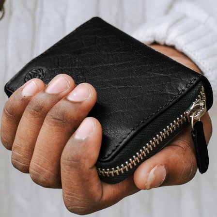 Black Montreal RFID Leather Card Holder for Men - Card Holders