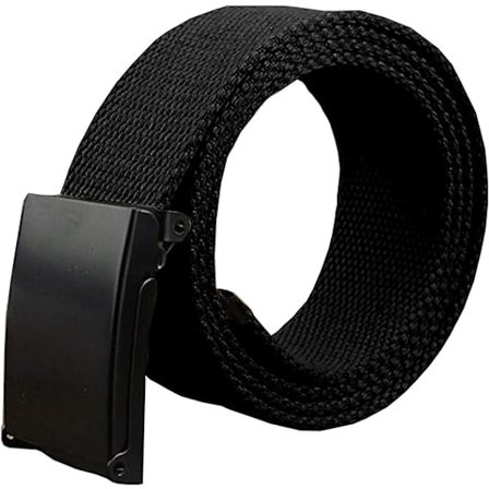 Trimming Shop Unisex Webbing Bälte Webbat Canvas Rem Metall Spänne Justerbar Arméstil Midjeband Utomhus Utility Wear 120cm