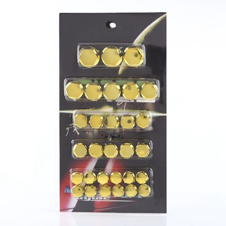 30 stk. Motorcykel Skrue Møtrik Bolt Hætte Dækoration Til Yamaha Kawasaki Honda Gylden