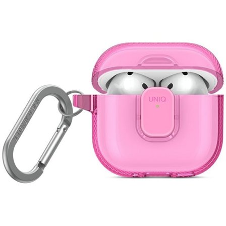 Uniq Glase Pro -kotelo AirPods 4:lle - vaaleanpunainen