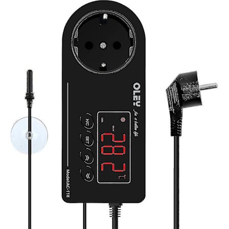 Terrarium termostat, køle- og varmetermostat-stik, reptiltermostat til slanger, skildpadder, firben, gekkoer og andre krybdyr -n5625 ZD A