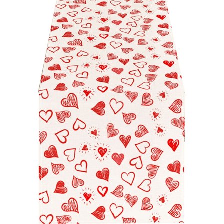 Valentinsdag Hjerte Bordløber Bryllup Spisebord Dekoration