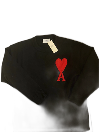 Svart stickad tröja från Ami Paris