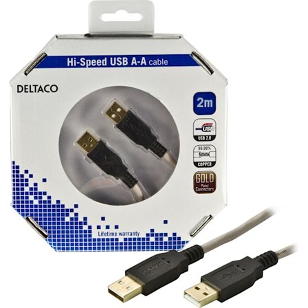 USB 2.0 cable Type A male - Type A male 2m