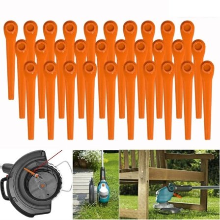 50 bitar Trädgård Gräs Trimmer Plast Ersättningsblad