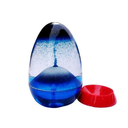 Liukuva hiekka pöytäkoriste jalustalla, hiekkakello pöytäkoriste, luova pöytäkoriste olohuoneeseen Blue 9.2*6.2cm