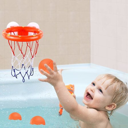 Ilondon Think Baby Bade Basketball Legetøj - Vandkurve - Badekar Legetøj til Småbørn & Babyer Legesæt til Lille Baby Sjovt Spil til Drenge og Piger-