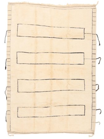 Grand Berber Moroccan - Beni Ourain 243X350 Laine, Tapis