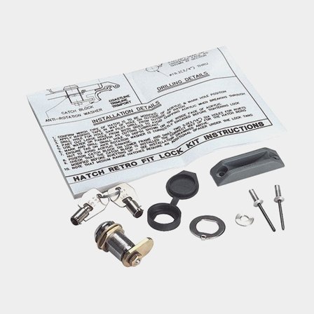 Verrou pour panneau de pont, avec clés, compatible avec les panneaux de pont Lewmar