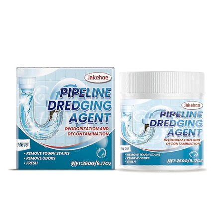 Renspulver för avlopp - Snabb upplösare för hår och fett i avlopp, 260g